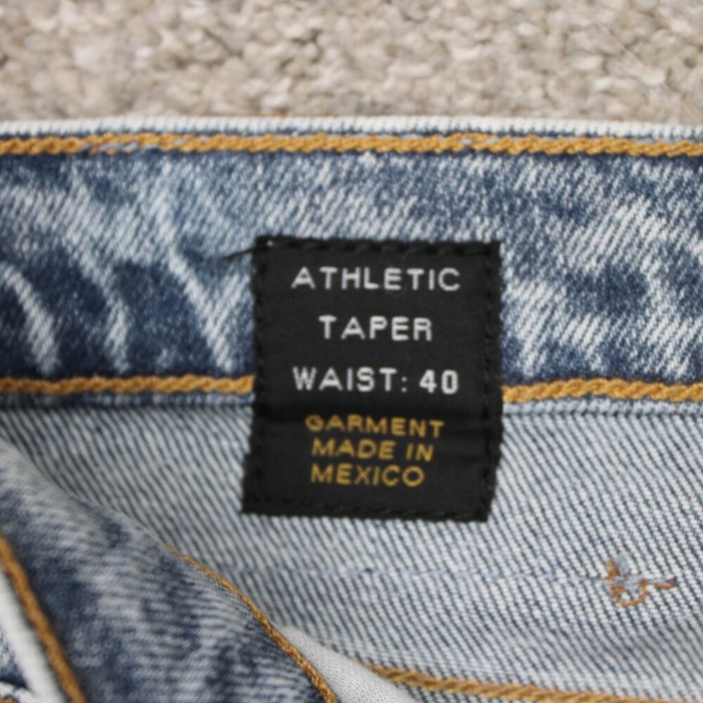 Ace Rivington Jeans NWT Mens 40x32 Blue Candiani Italian Denim Athletic Taper‎ - Picture 11 of 16